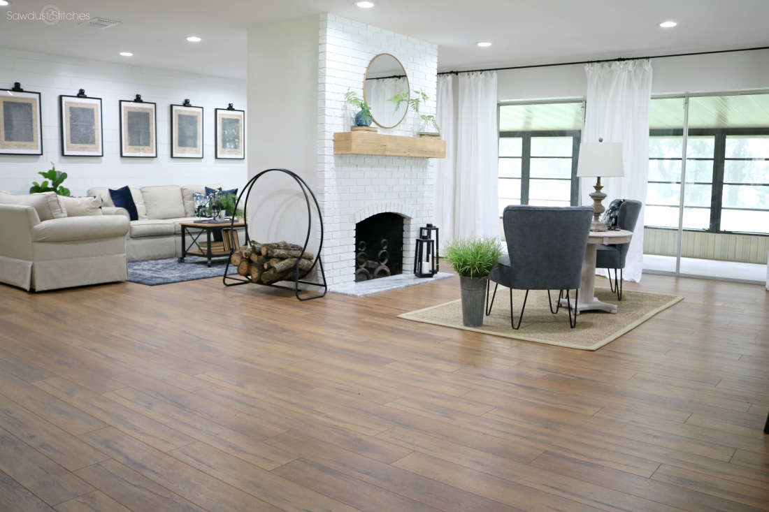 Blogger Reviews Select Surfaces, Select Surfaces Toffee Spill Defense Laminate Flooring
